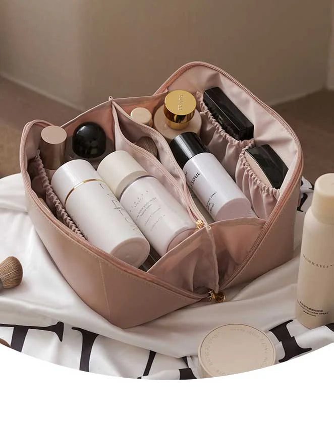 Rose Beauty – Nécessaire Feminina Porta Maquiagem e Cosméticos com Compartimentos Organizadores