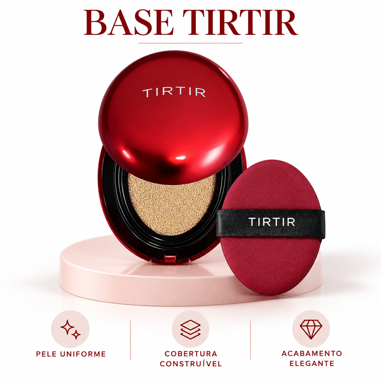 Base TIRTIR + Pixi Blush + Fio Magic - Kit Make Completa