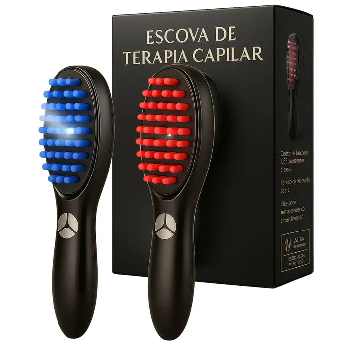 Escova de de Terapia Capilar 4 em 1 - Evita Quedas de Cabelo