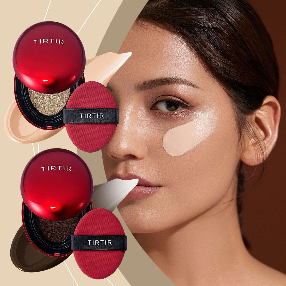 Base Cushion TIRTIR 3 em 1 - Ilumina, Protege e Esconde Todas as Imperfeições