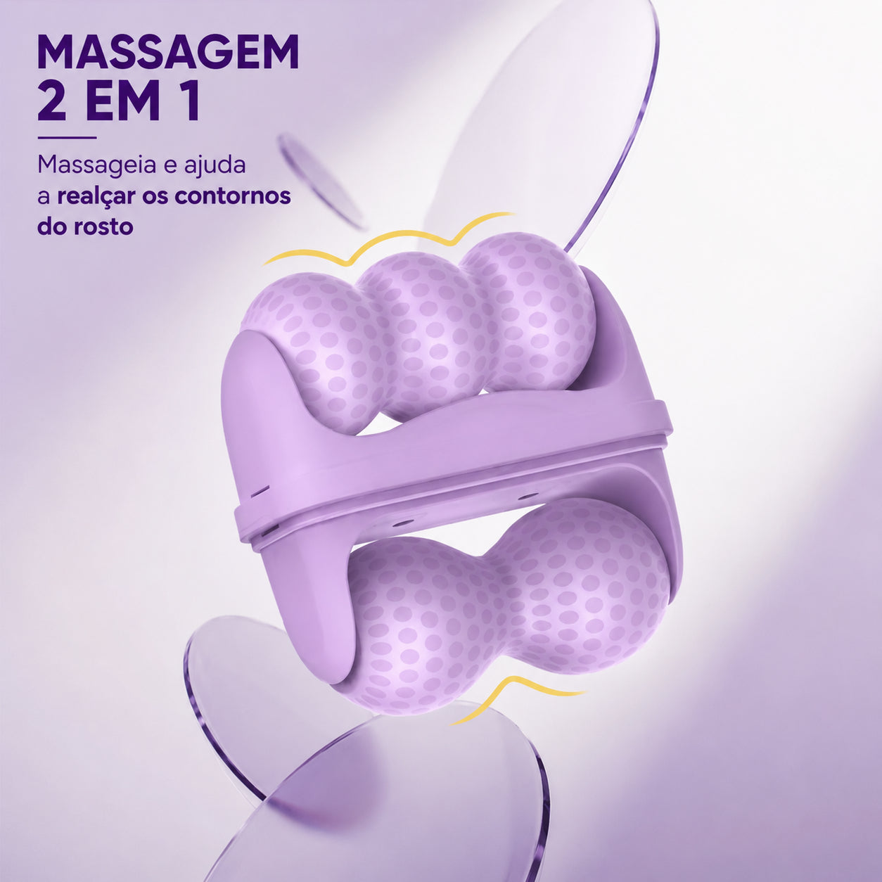 Ice Roll 2 em 1 – Massageador Facial e Corporal