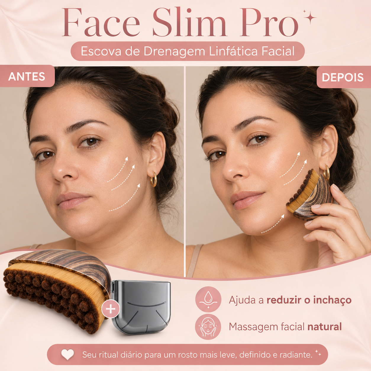 Face Slim Pro – Escova de Drenagem Linfática Facial