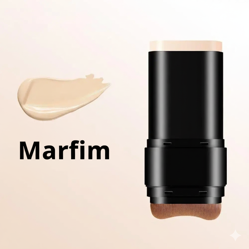 Base Stick Foundation 2 em 1 – Beleza, Cobertura & Praticidade