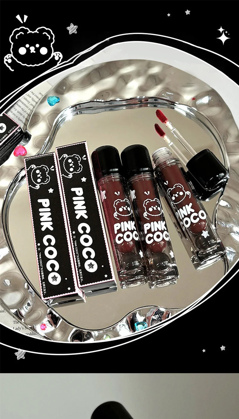 PINKCOCO - Brilho Labial Espelhado de Longa Duração