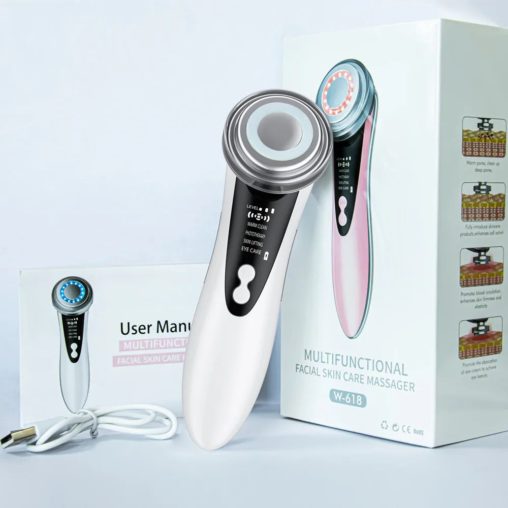 DermaTech Pro - Massageador facial com EMS, LED