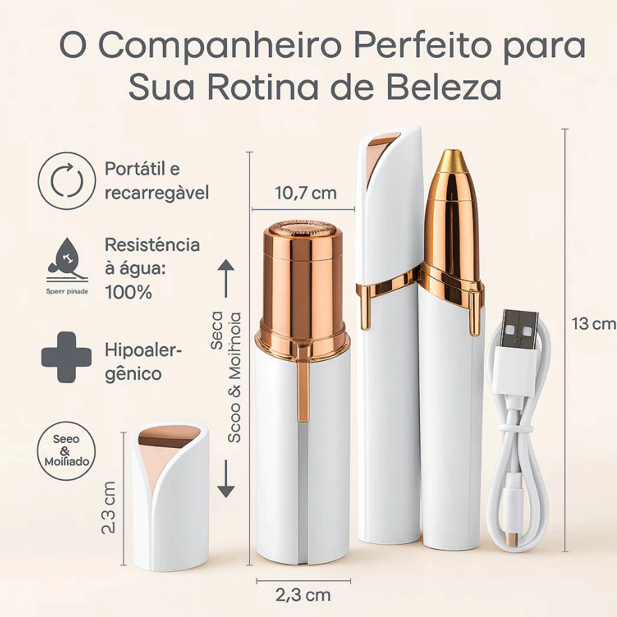 Kit Magic Face - Depilador Facial + Depilador Sobrancelha Portátil