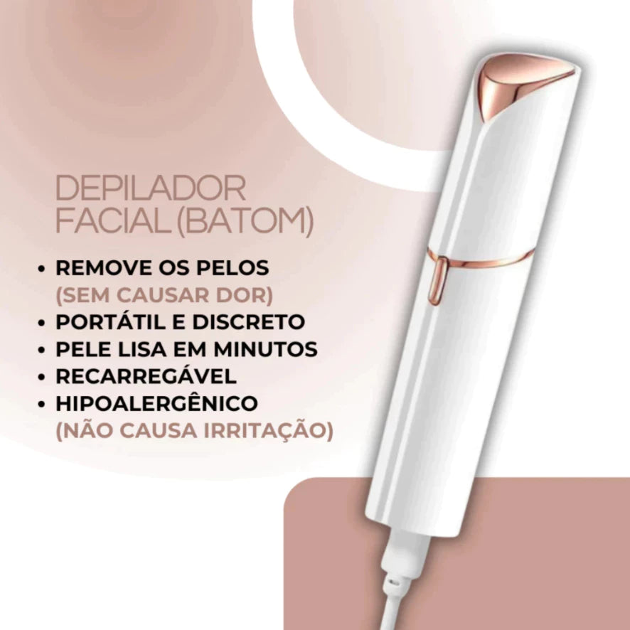 Kit Magic Face - Depilador Facial + Depilador Sobrancelha Portátil