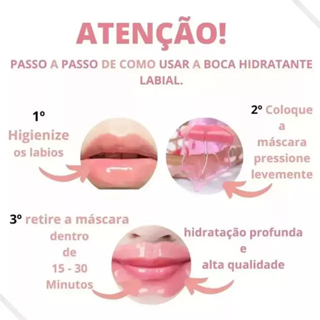 LipGlow Collagen™ - Máscara Hidratante Labial com Colágeno