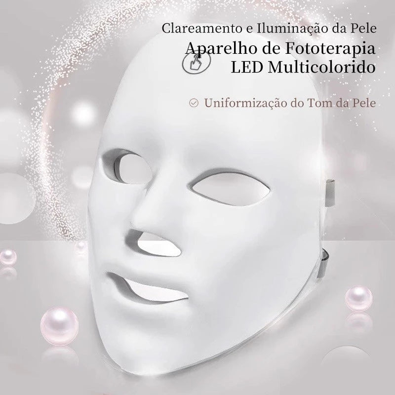 LuxDerma LED - Máscara Profissional de LED com 7 Cores que Revoluciona o Cuidado Facial.