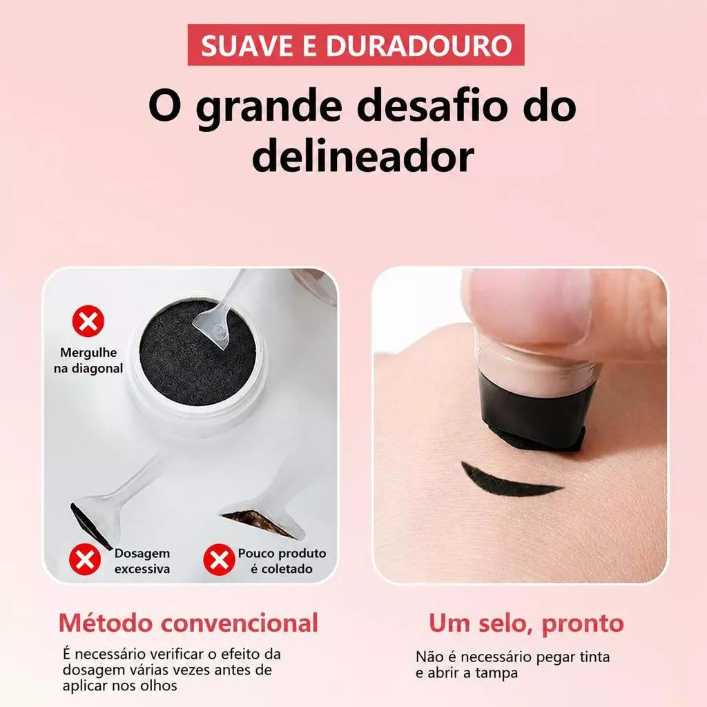 Delineador Carimbo Eye Pro 2 em 1 - Delineado Perfeito em Segundos