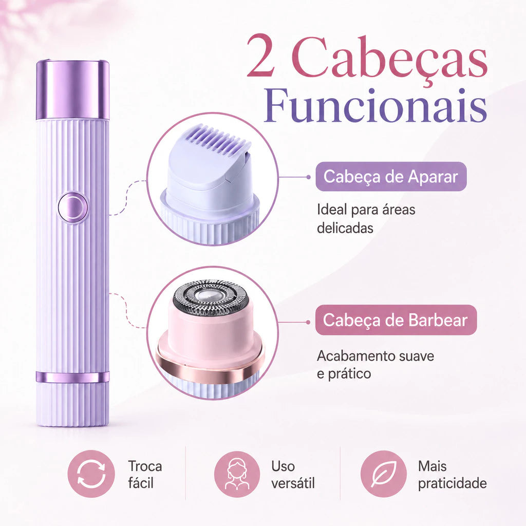 Smooth Pro 3 em 1 – Depiladora Elétrica Recarregável - À Prova D´Água