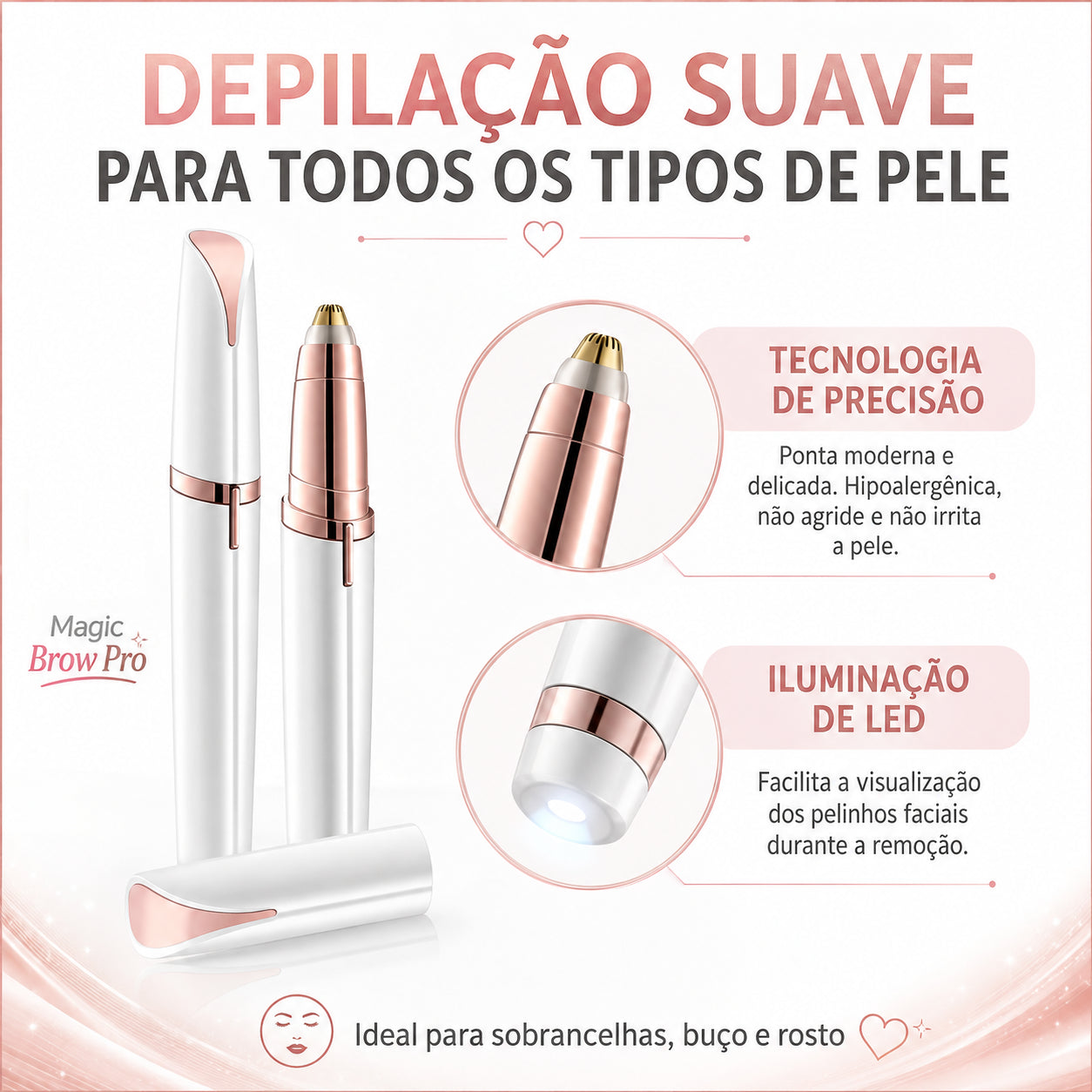 Magic Brow Pro  - Caneta Depiladora de Sobrancelha