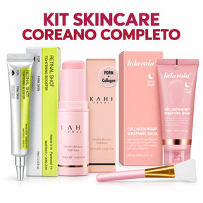 Retinal Shot + Glow Stick + Máscara Skin Collagen - KIT SKINCARE COREANO COMPLETO