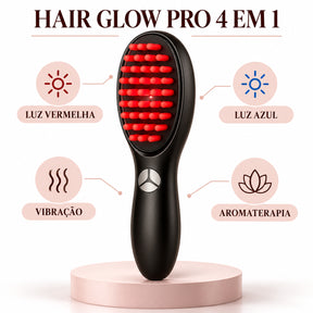 Kit Spa Capilar em Casa - Hair Glow Pro + Hair Spa Brush