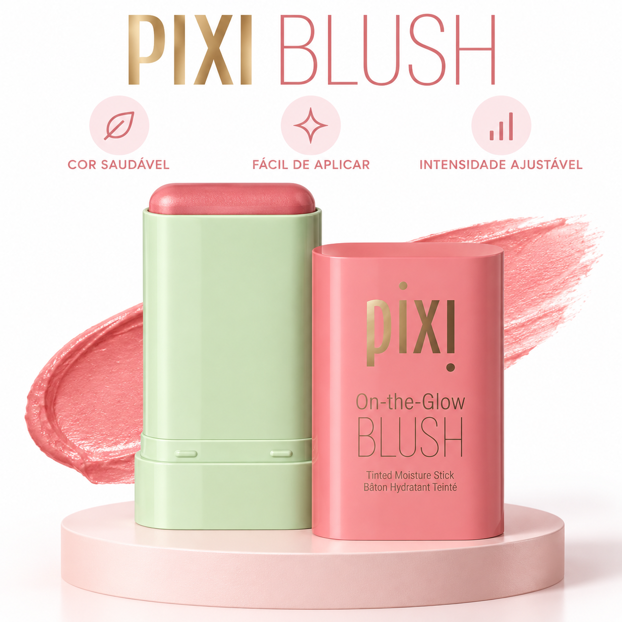 Base TIRTIR + Pixi Blush + Fio Magic - Kit Make Completa