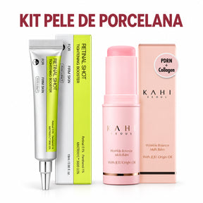 Retinal Shot + Glow Stick de Colágeno - Kit Pele de Porcelana