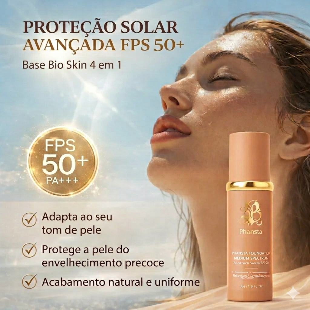 Base BioSkin 4 em 1 - Adapta Ao Seu Tom De Pele