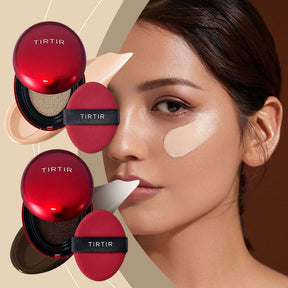 Base Cushion TIRTIR 3 em 1 - Ilumina, Protege e Esconde Todas as Imperfeições