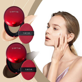 Base Cushion TIRTIR 3 em 1 - Ilumina, Protege e Esconde Todas as Imperfeições