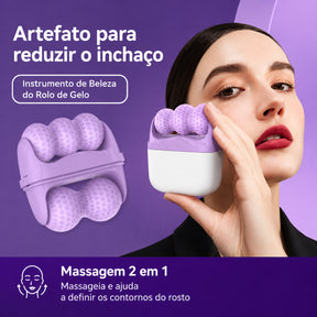 Ice Roll 2 em 1 – Massageador Facial e Corporal