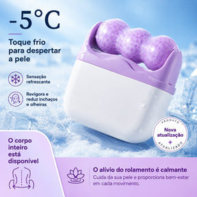 Ice Roll 2 em 1 – Massageador Facial e Corporal