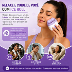 Ice Roll 2 em 1 – Massageador Facial e Corporal