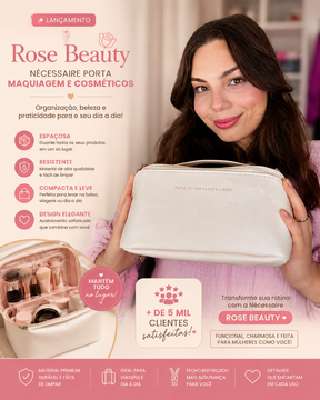 Rose Beauty – Nécessaire Porta Maquiagem e Cosméticos