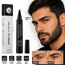 Caneta Preenchedora para Barba e Sobrancelhas Barba Magic + Escova