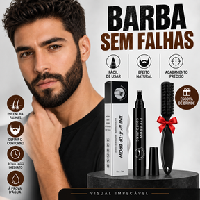 Caneta Preenchedora para Barba e Sobrancelhas Barba Magic + Escova