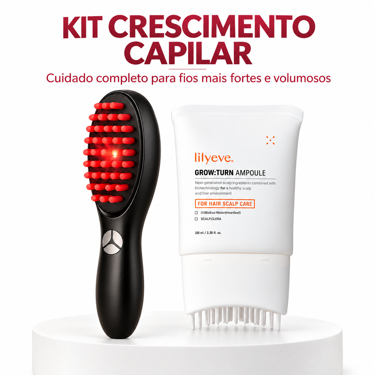 Hair Glow Pro + Lilyeve Hair Growth - Kit Crescimento Capilar
