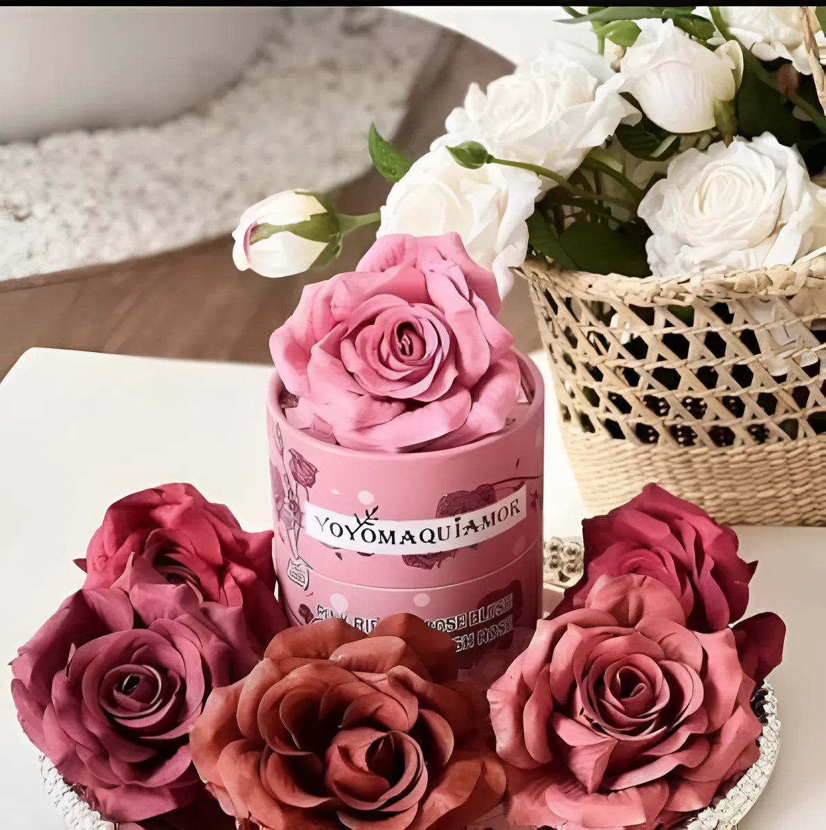 Blush Flor 3D Yoyomaquiamor Ribbon Rose Blush