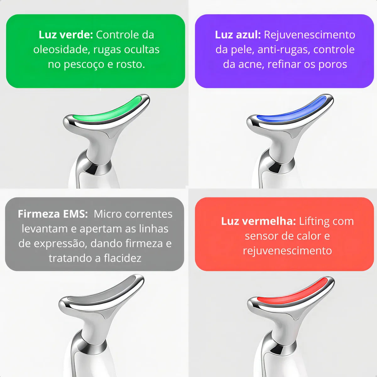 VitaLift Pro 3 em 1 - Acaba com Manchas, Rugas e Papada