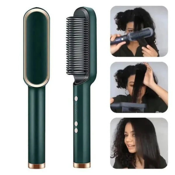 SmartLiss 5 em 1 – Escova Alisadora que Alisa, Modela, Hidrata e Elimina o Frizz
