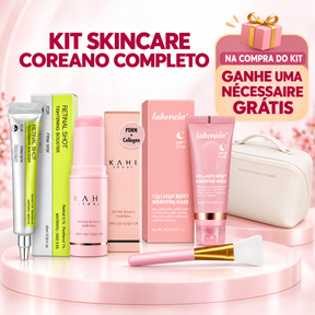 Retinal Shot + Glow Stick + Máscara Skin Collagen - KIT SKINCARE COREANO COMPLETO