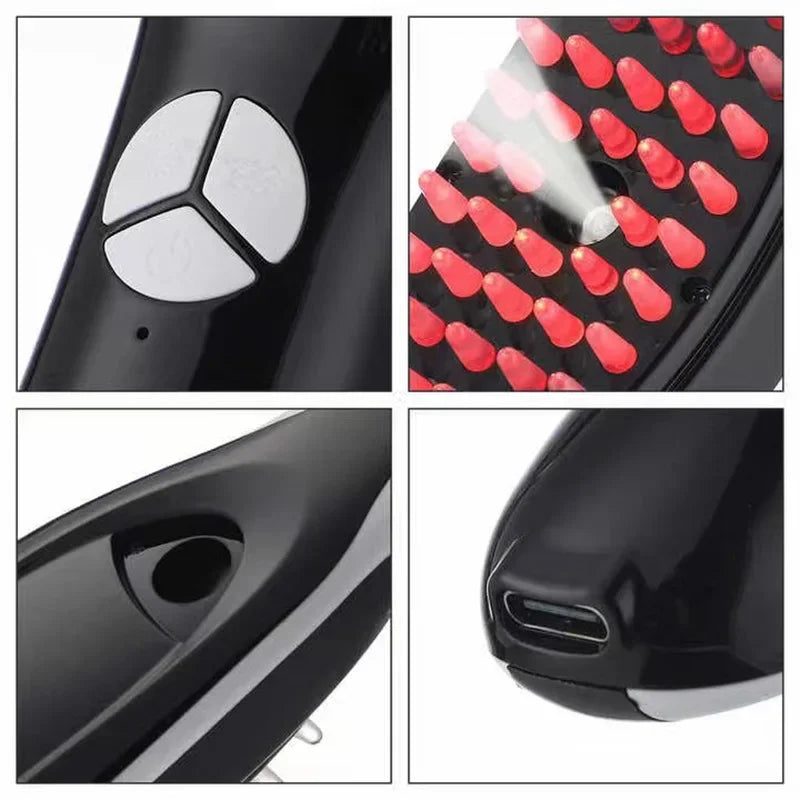 Escova de de Terapia Capilar 4 em 1 - Evita Quedas de Cabelo