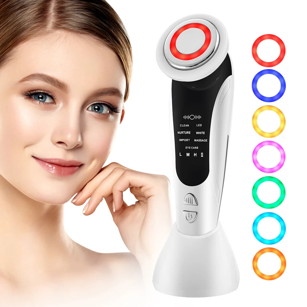 DermaTech Pro - Massageador facial com EMS, LED