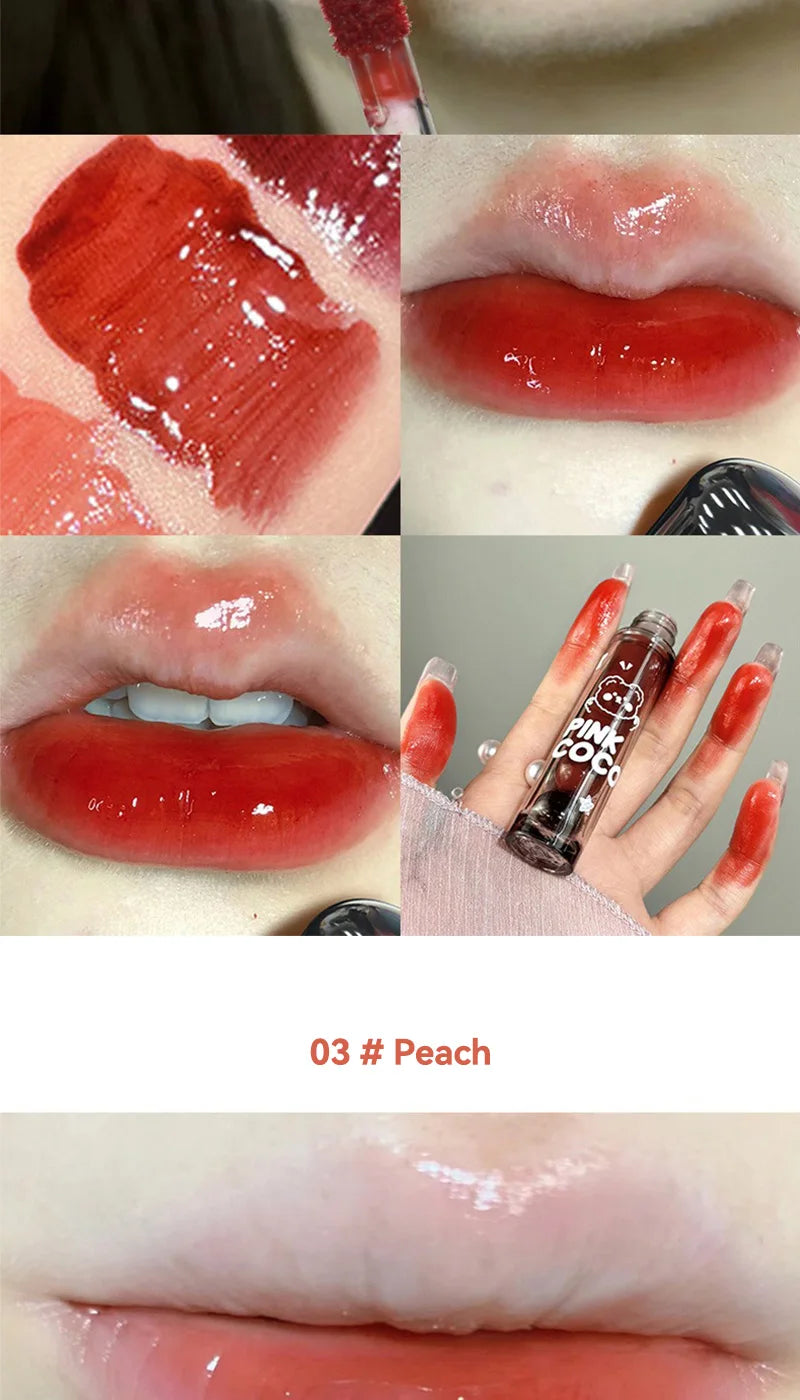 PINKCOCO - Brilho Labial Espelhado de Longa Duração