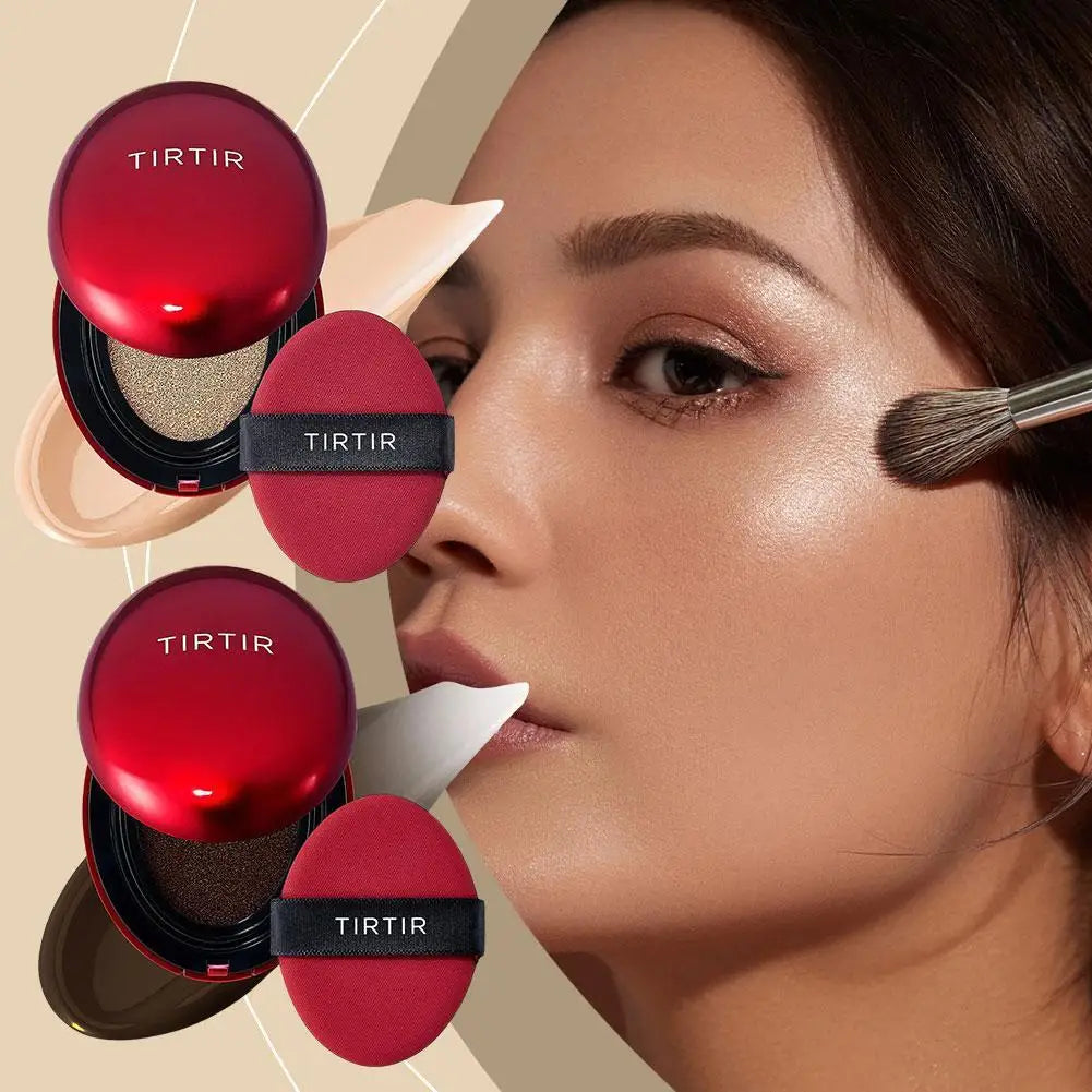 Base Cushion TIRTIR 3 em 1 - Ilumina, Protege e Esconde Todas as Imperfeições