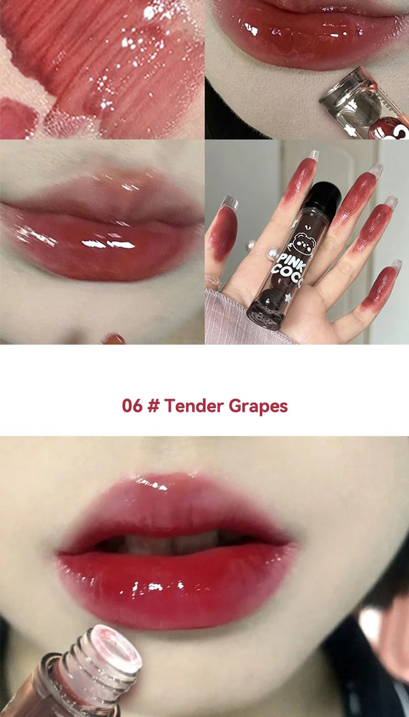 PINKCOCO - Brilho Labial Espelhado de Longa Duração