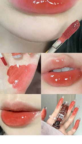 PINKCOCO - Brilho Labial Espelhado de Longa Duração