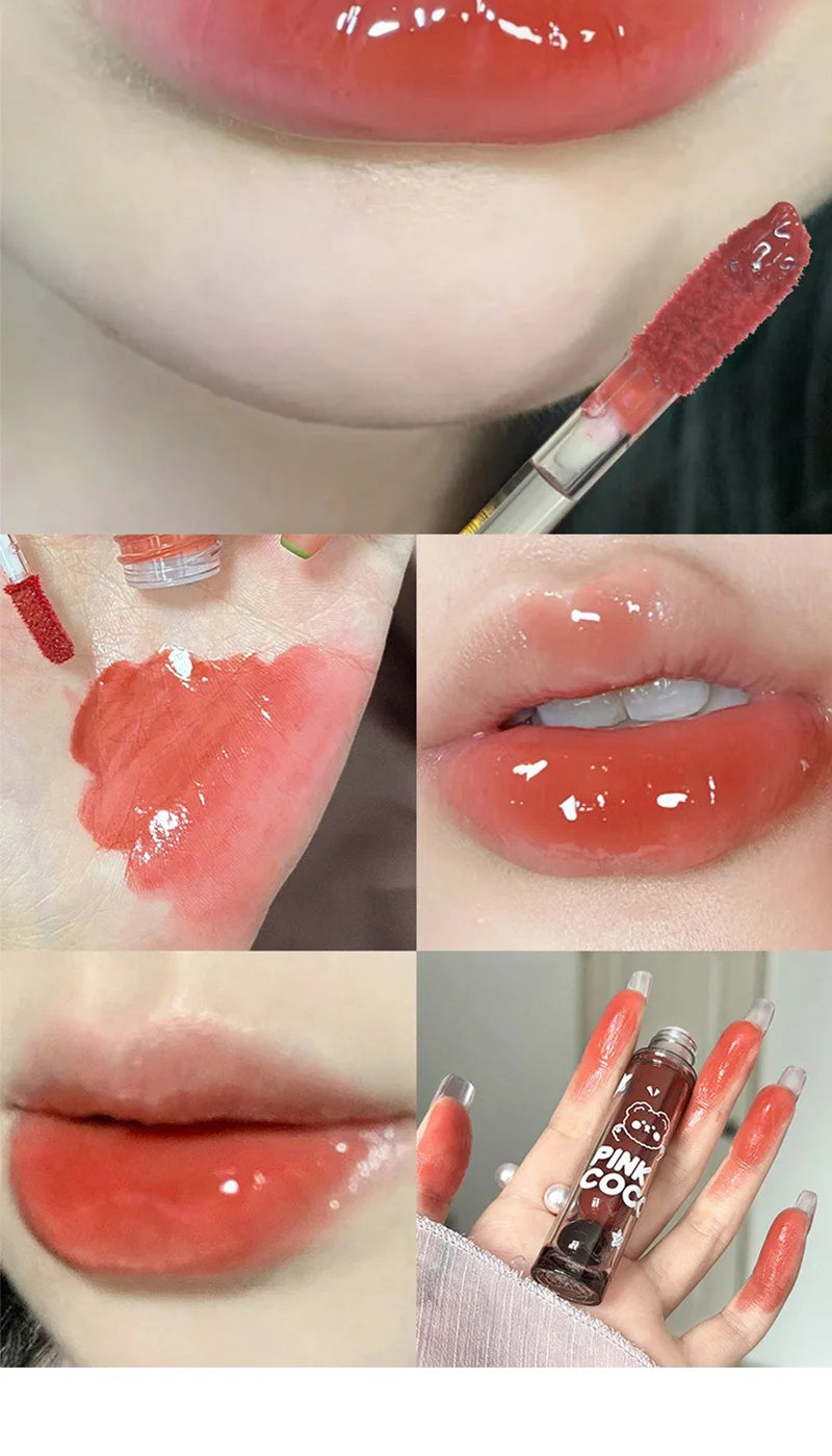 PINKCOCO - Brilho Labial Espelhado de Longa Duração