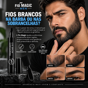 Caneta Preenchedora para Barba e Sobrancelhas Barba Magic + Escova