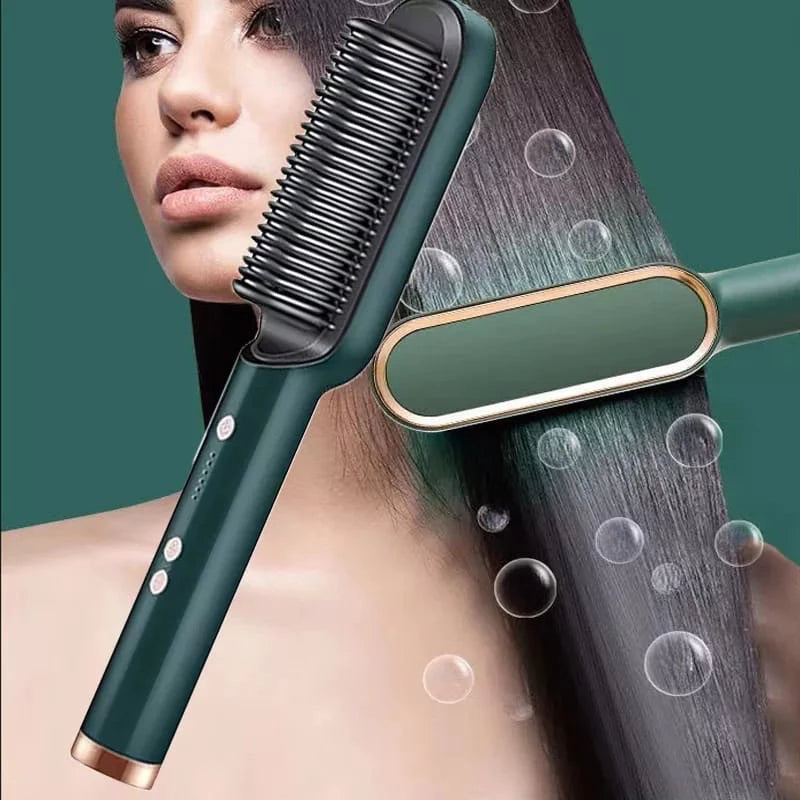SmartLiss 5 em 1 – Escova Alisadora que Alisa, Modela, Hidrata e Elimina o Frizz
