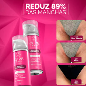 Clear Beauty 3 em 1 – Creme Clareador para Rosto, Axilas e Virilha