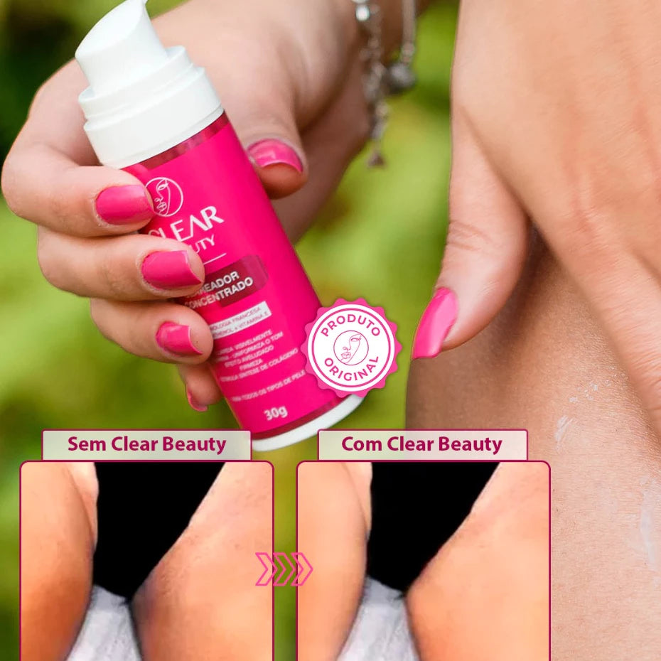 Clear Beauty 3 em 1 – Creme Clareador para Rosto, Axilas e Virilha
