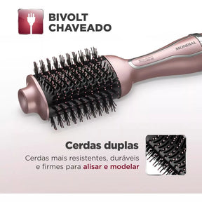 Escova Secadora Golden Rose 3 em 1