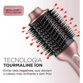 Escova Secadora Golden Rose 3 em 1