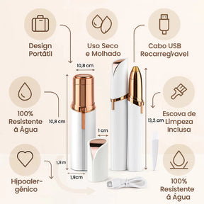 Kit Magic Face - Depilador Facial + Depilador Sobrancelha Portátil