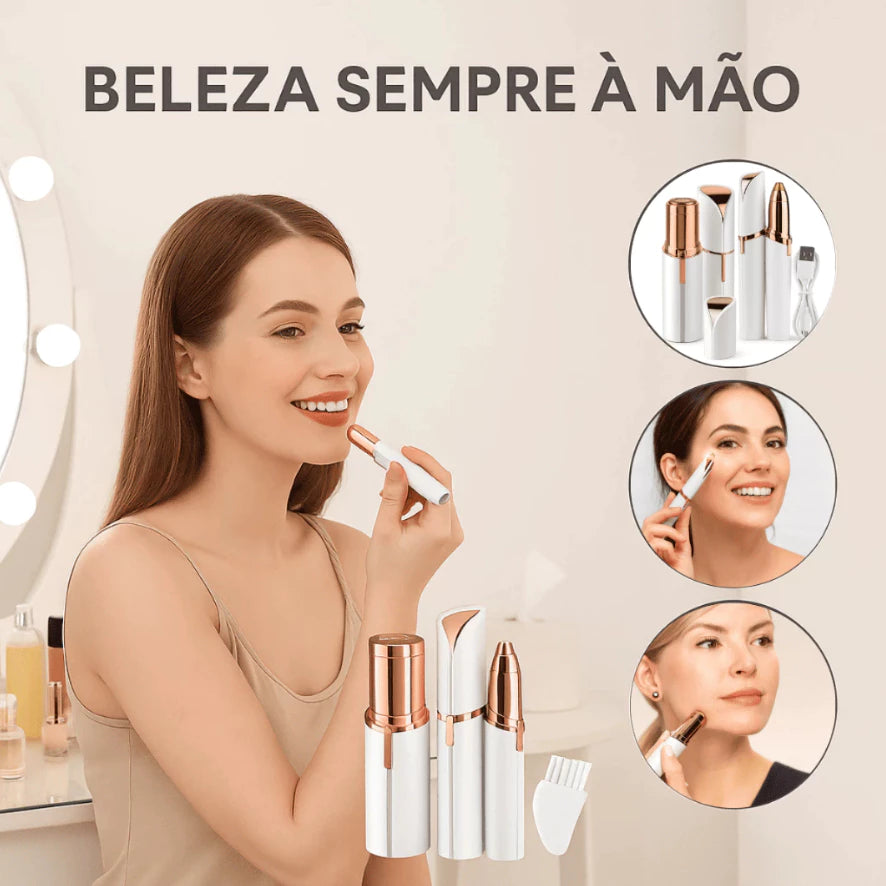 Kit Magic Face - Depilador Facial + Depilador Sobrancelha Portátil