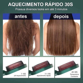 SmartLiss 5 em 1 – Escova Alisadora que Alisa, Modela, Hidrata e Elimina o Frizz